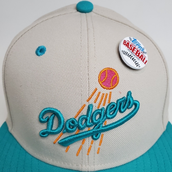 Topps Lids x Mitchell & Ness Los Angeles Dodgers Fitted Baseball Hat Cap - Picture 2 of 10